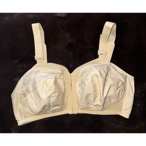 Vintage Exquisite Form Bra 38d Front Hook Beige Wireless